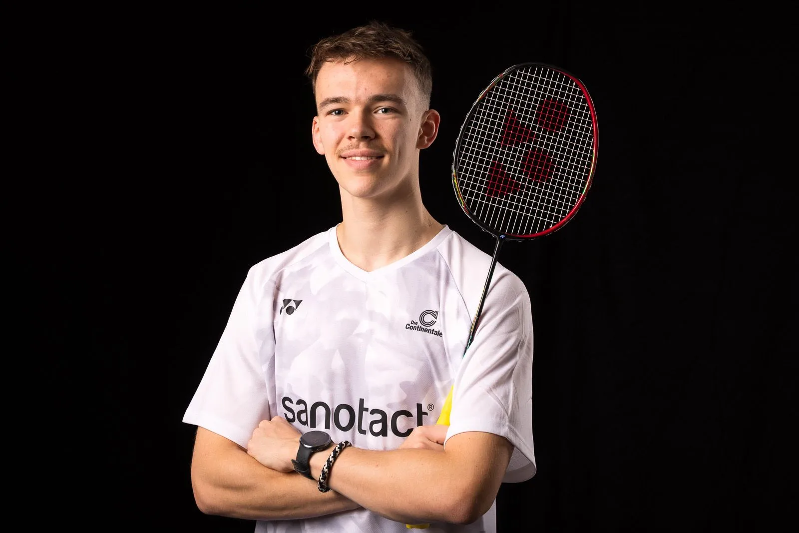 Linus beim Badminton